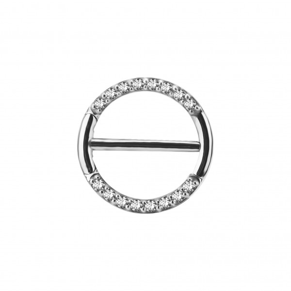 Nippel-Clicker aus Chirurgenstahl mit Cubic Zirkonia