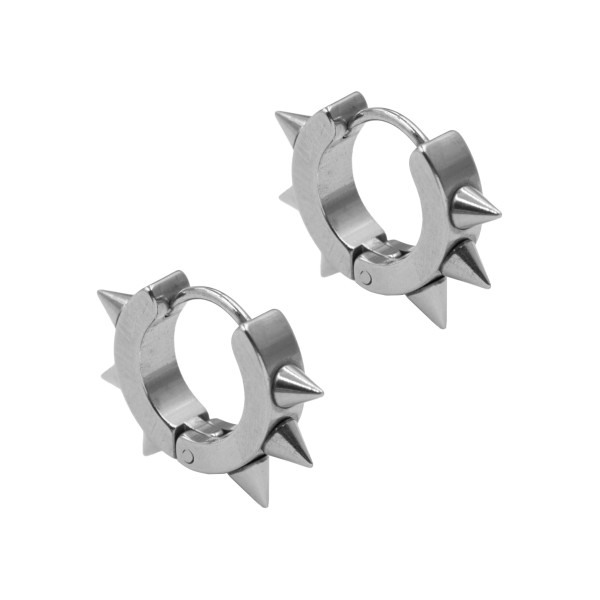 Edelstahl Creolen "Spitze"