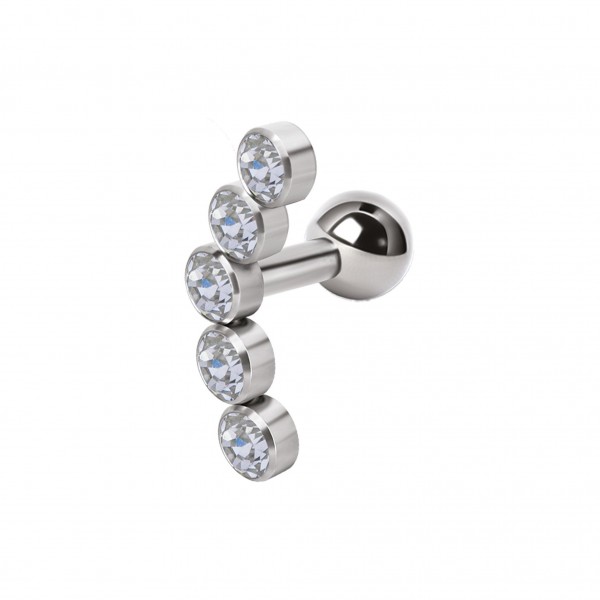 Barbell aus Titan mit Kristall