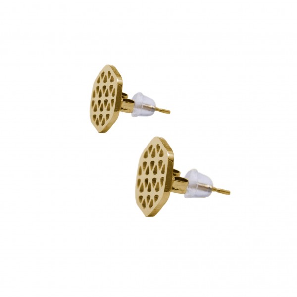 Edelstahl Ohrstecker "Sechseck"