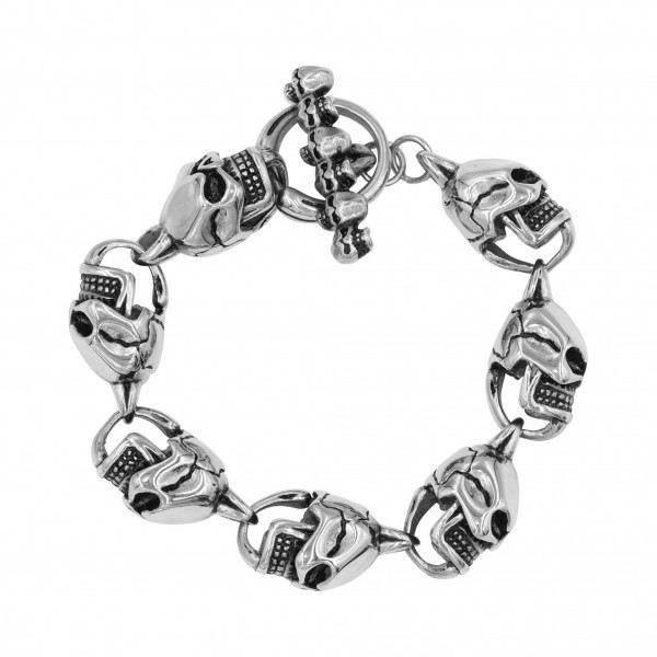 Edelstahlarmband "Totenkopf"