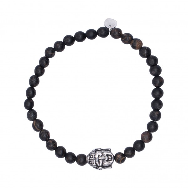 Tigeraugesteinarmband "Buddhakopf"