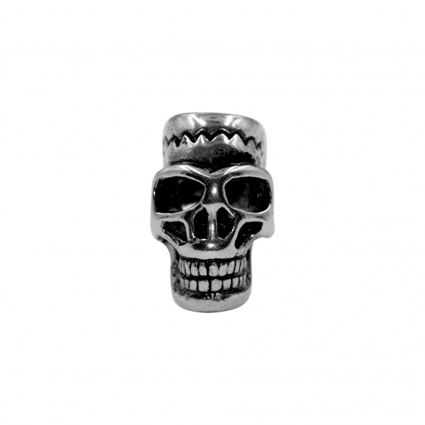 Edelstahlbarthülse "Totenkopf"