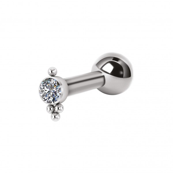Barbell aus Titan mit Kristall