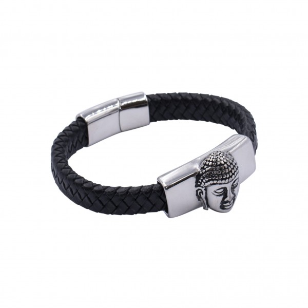 Lederarmband mit Edelstahl