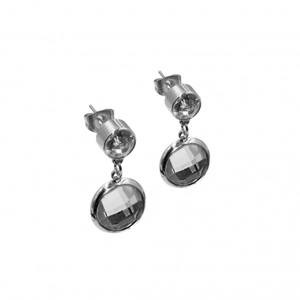 Edelstahl Ohrstecker "Doppelstein"