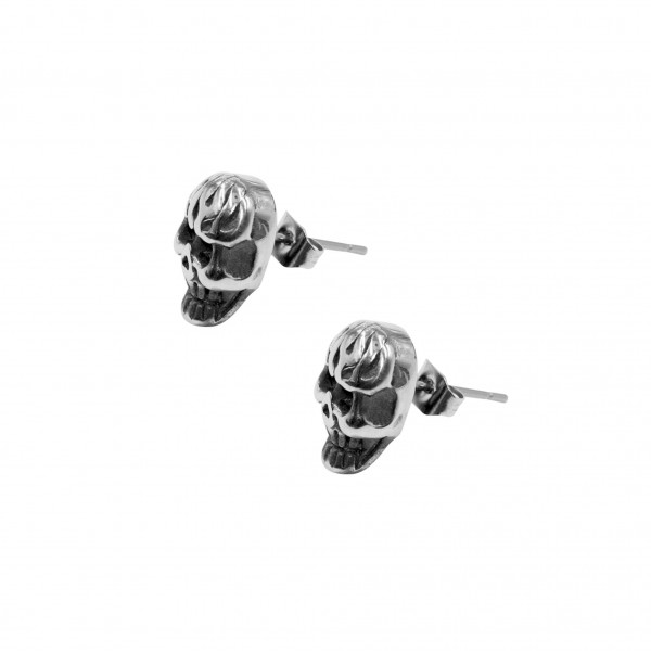 Edelstahl Ohrstecker "Totenkopf"