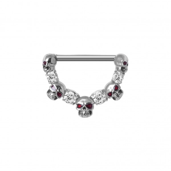 Nippel-Clicker aus Chirurgenstahl mit Cubic Zirkonia