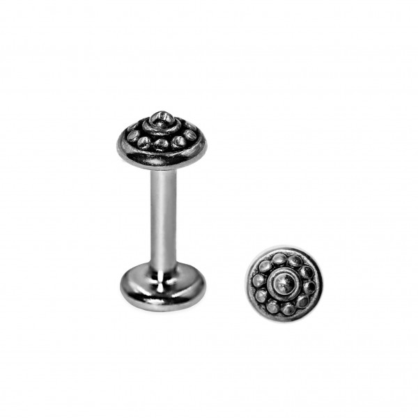 Labret aus Chirurgenstahl mit Motiv (1.2mm)