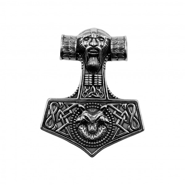 Edelstahlanhänger "Thorshammer Wikinger"