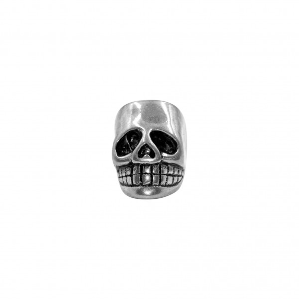 Edelstahlbarthülse "Totenkopf"