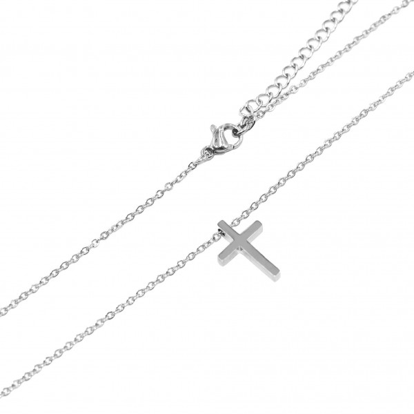 Edelstahlkette mit Kreuz