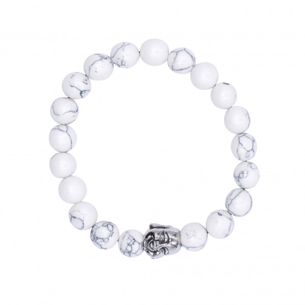 Howlithsteinarmband "Buddhakopf"
