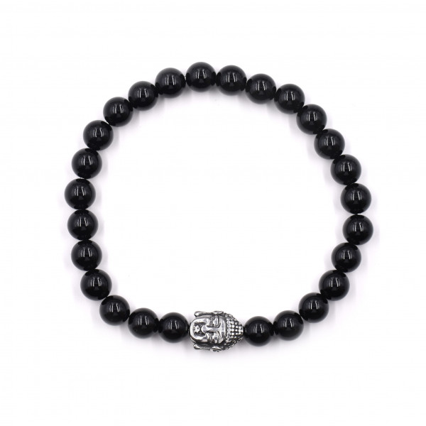 Onyxsteinarmband "Buddhakopf"