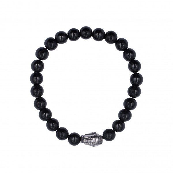 Onyxsteinarmband "Buddhakopf"