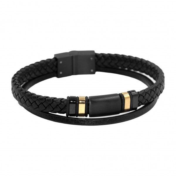 Lederarmband mit Edelstahl