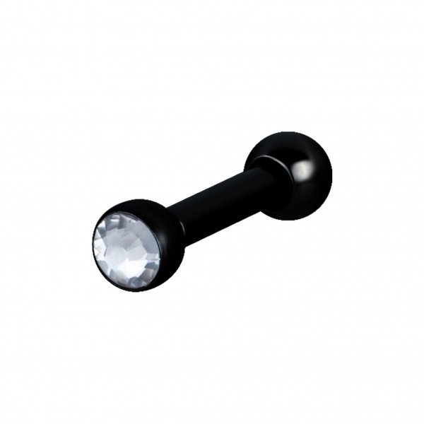 Barbell aus Chirurgenstahl mit Kristall (1.2mm)