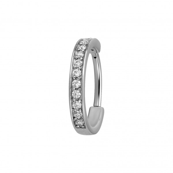 Klappring aus Chirurgenstahl mit Cubic Zirkonia