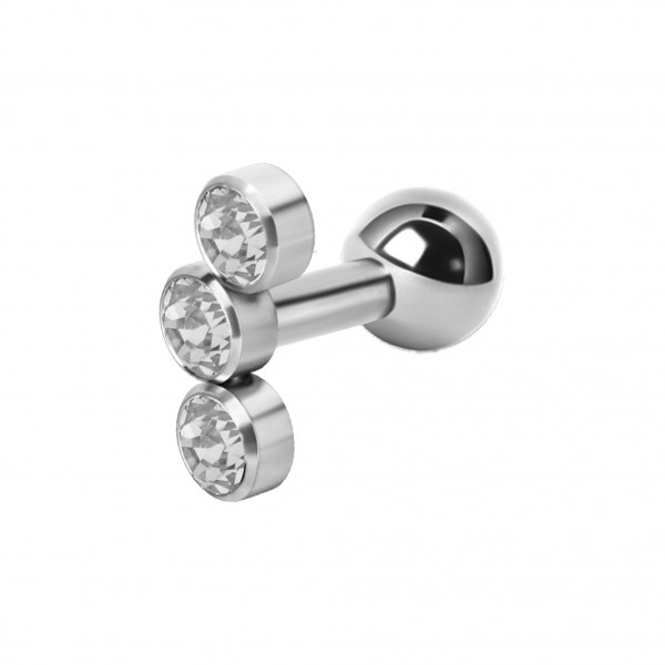Barbell aus Titan mit Kristall