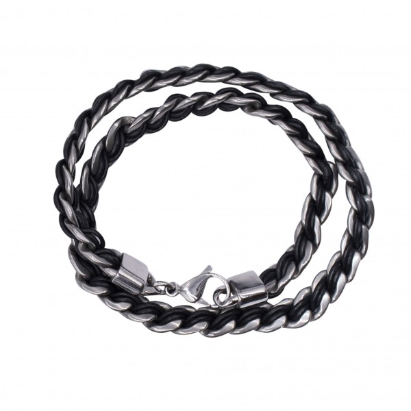 Edelstahl-Onxysteinarmband