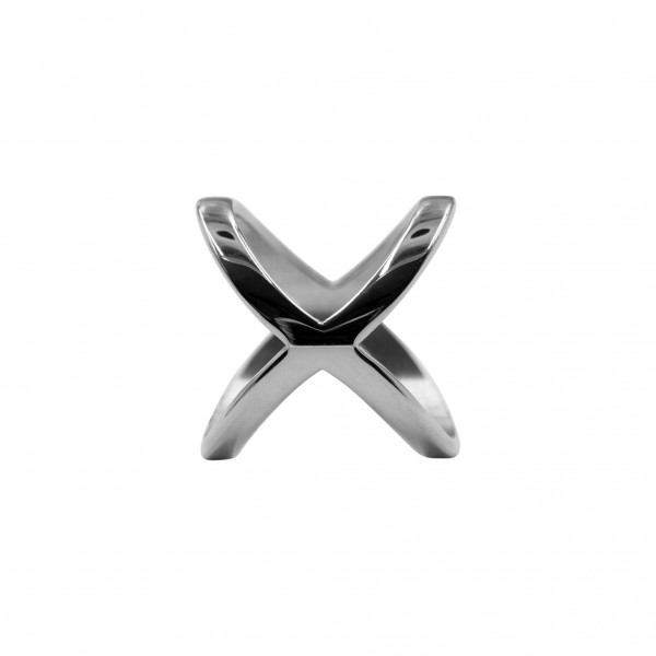Edelstahlring "X"
