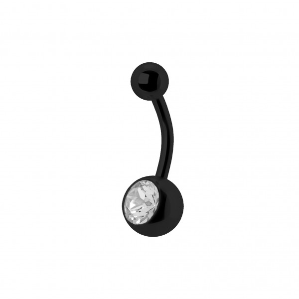 Banane aus Chirurgenstahl mit Kristall (1.6mm)