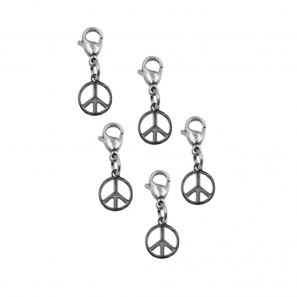 Edelstahlanhänger "Peace" 5er Pack