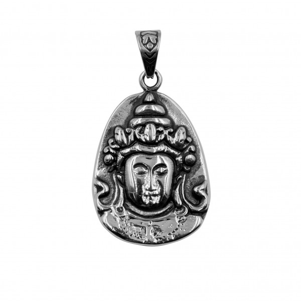 Edelstahlanhänger "Buddhakopf"