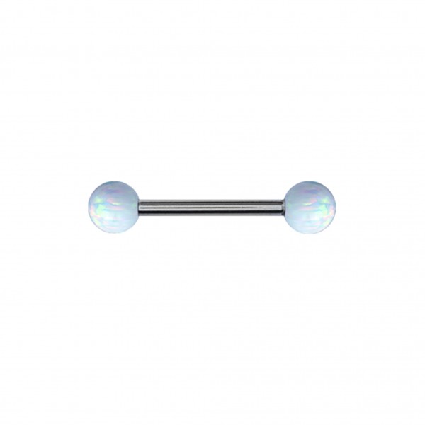 Barbell aus Chirurgenstahl mit Synthetik Opal (1.6mm)