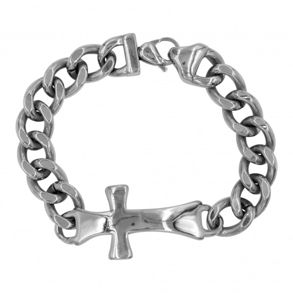 Edelstahlarmband "Kreuz"