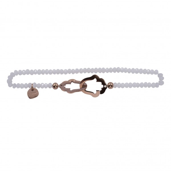 Glassteinarmband "Hand der Fatima"