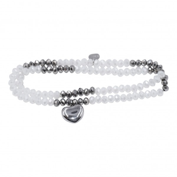 Glassteinarmband "Herz"