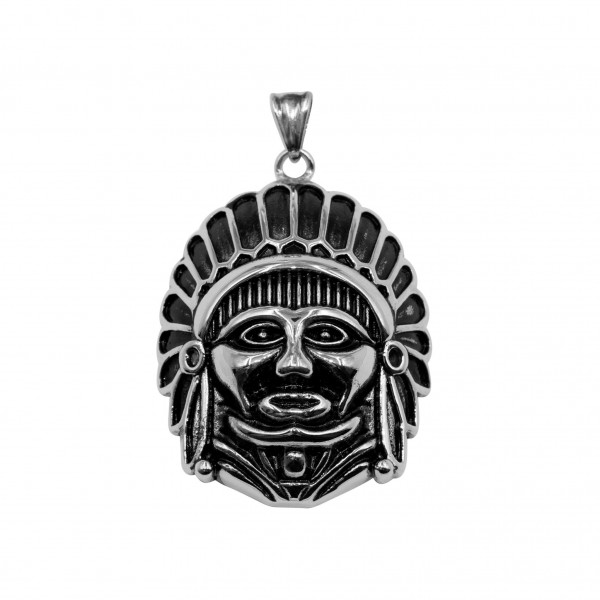 Edelstahlanhänger "Indianer"