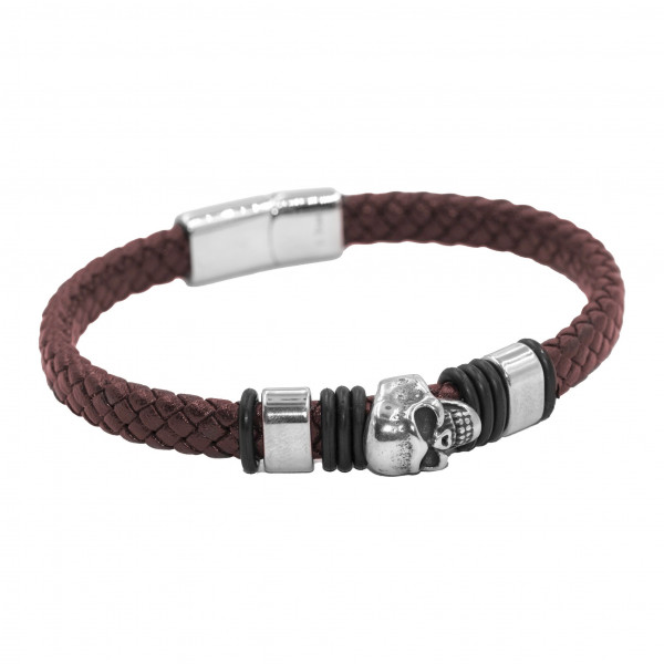 Lederarmband "Totenkopf"