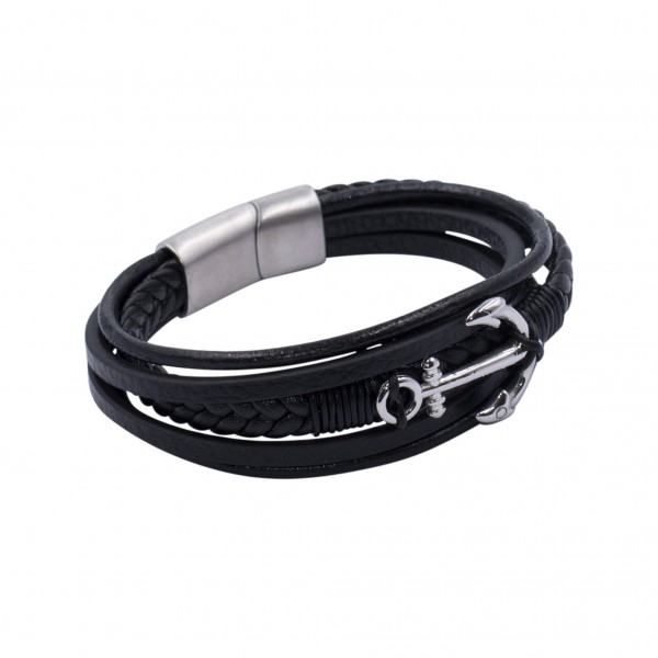 Lederarmband mit Edelstahlverschluss