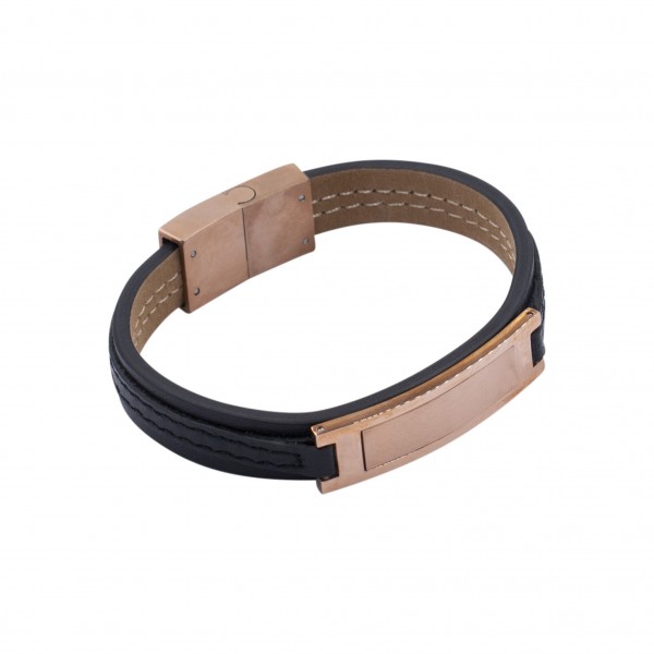 Lederarmband mit Edelstahl