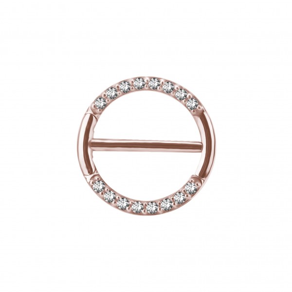 Nippel-Clicker aus Chirurgenstahl mit Cubic Zirkonia