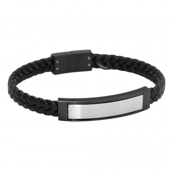 Lederarmband mit Edelstahl