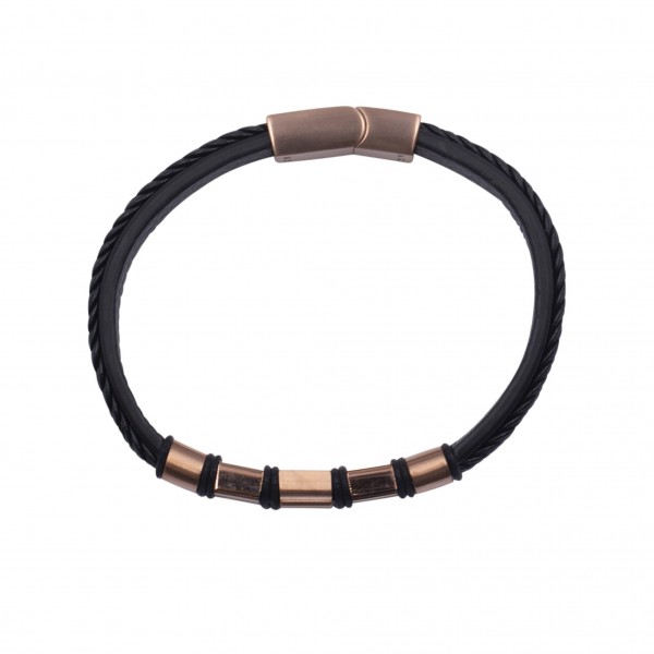 Lederarmband mit Edelstahlverschluss