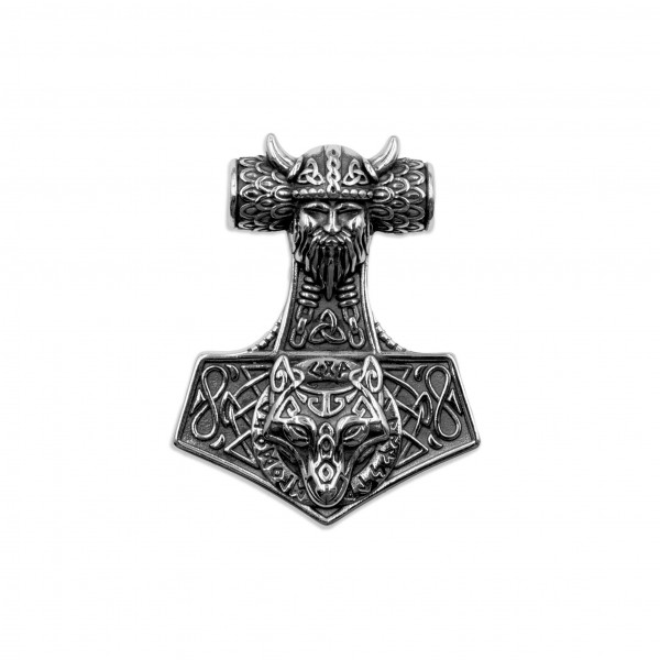 Edelstahlanhänger "Thorshammer Wikinger"