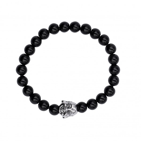 Onyxsteinarmband "Buddhakopf"