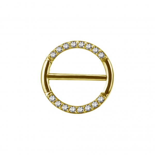 Nippel-Clicker aus Chirurgenstahl mit Cubic Zirkonia