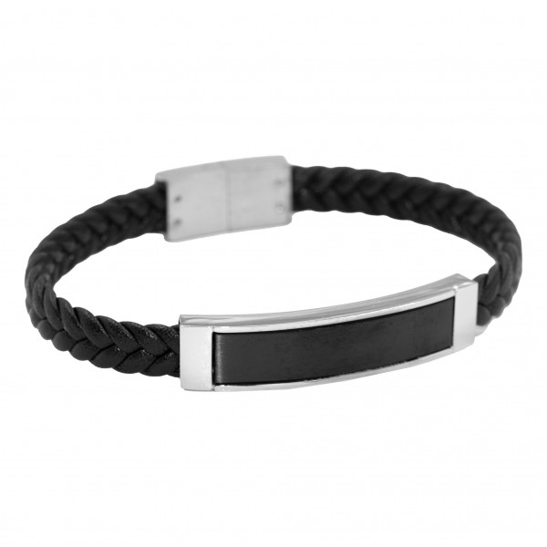 Lederarmband mit Edelstahl