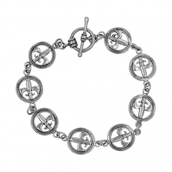 Edelstahlarmband "Fleur de lis"