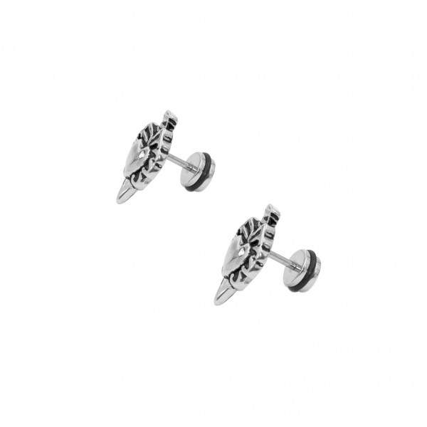 Edelstahl Ohrstecker "Herz mit Dolch"