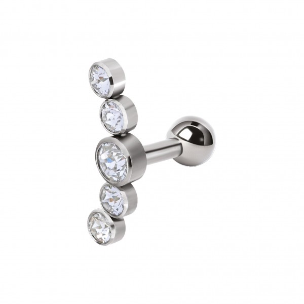 Barbell aus Titan mit Kristall