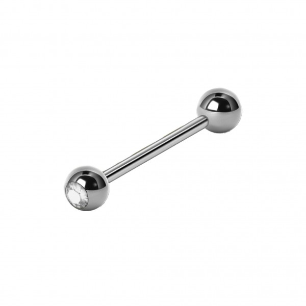 Barbell aus Chirurgenstahl mit Kristall (1.6mm)