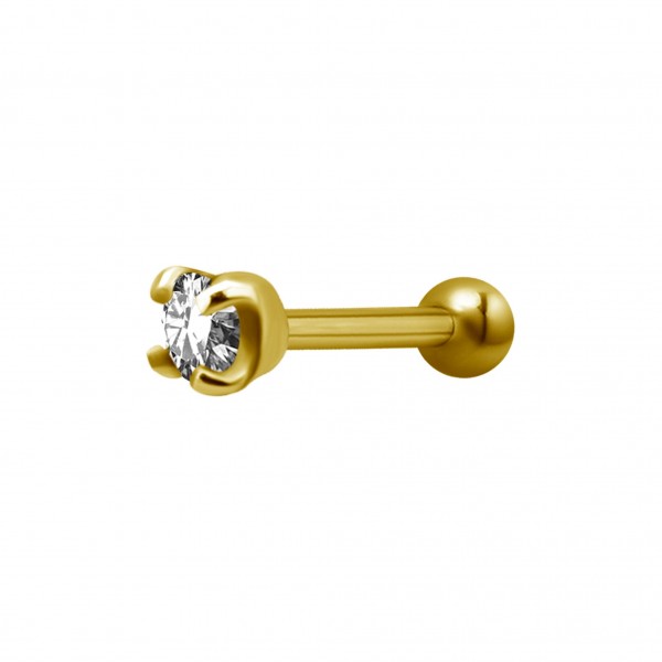 Barbell aus Chirurgenstahl mit Zirkonia