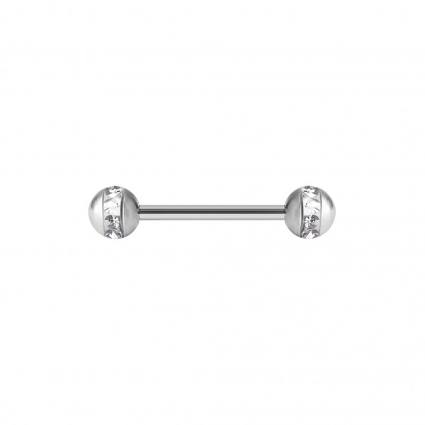 Barbell aus Chirurgenstahl mit Kristall (1.6mm)